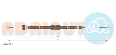 3502351 ADRIAUTO Тросик, cтояночный тормоз