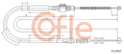 172727 COFLE Тросик, cтояночный тормоз