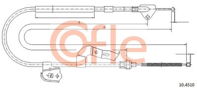 92104510 COFLE Тросик, cтояночный тормоз