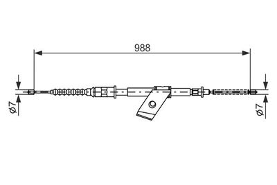 1987477106 BOSCH Тросик, cтояночный тормоз