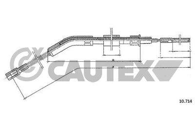 762984 CAUTEX Тросик, cтояночный тормоз