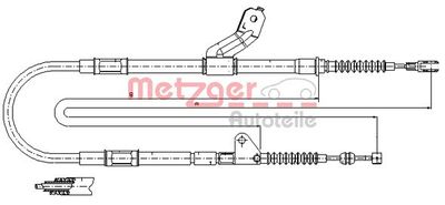 171418 METZGER Тросик, cтояночный тормоз