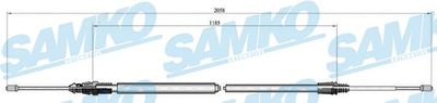 C0004B SAMKO Тросик, cтояночный тормоз