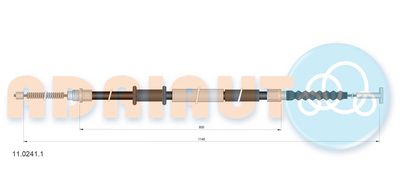1102411 ADRIAUTO Тросик, cтояночный тормоз