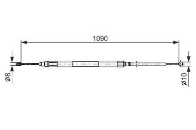 1987477949 BOSCH Тросик, cтояночный тормоз