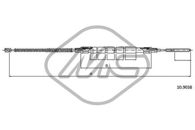 83290 Metalcaucho Тросик, cтояночный тормоз