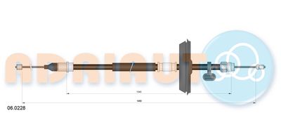 060228 ADRIAUTO Тросик, cтояночный тормоз