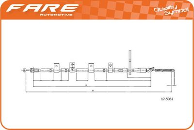 19009 FARE SA Тросик, cтояночный тормоз