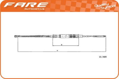 19267 FARE SA Тросик, cтояночный тормоз