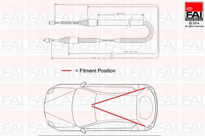 FBC0117 FAI AutoParts Тросик, cтояночный тормоз