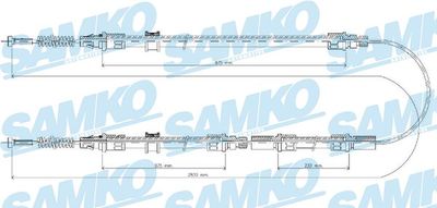 C0298B SAMKO Тросик, cтояночный тормоз