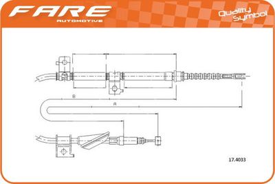18297 FARE SA Тросик, cтояночный тормоз