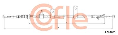 921MA005 COFLE Тросик, cтояночный тормоз