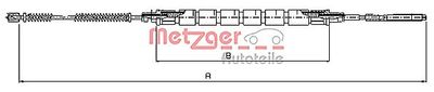 109031 METZGER Тросик, cтояночный тормоз