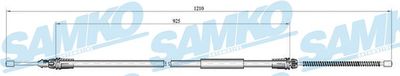 C0335B SAMKO Тросик, cтояночный тормоз