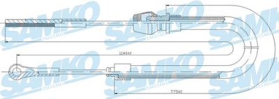 C1429B SAMKO Тросик, cтояночный тормоз