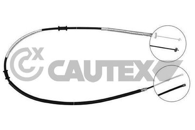 019038 CAUTEX Тросик, cтояночный тормоз