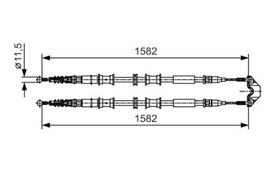 1987482138 BOSCH Тросик, cтояночный тормоз