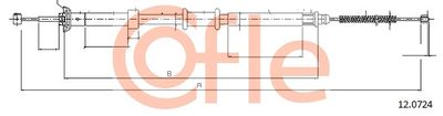 120724 COFLE Тросик, cтояночный тормоз