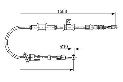 1987482246 BOSCH Тросик, cтояночный тормоз