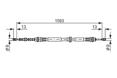 1987477374 BOSCH Тросик, cтояночный тормоз