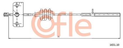 165110 COFLE Тросик, cтояночный тормоз