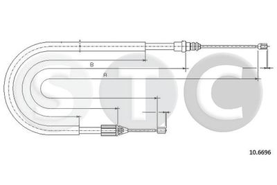 T483072 STC Тросик, cтояночный тормоз