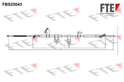 FBS25043 FTE Тросик, cтояночный тормоз