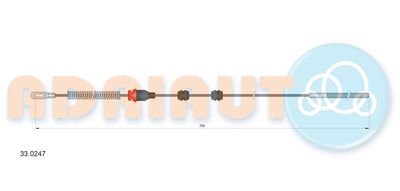 330247 ADRIAUTO Тросик, cтояночный тормоз
