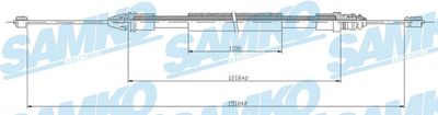 C0710B SAMKO Тросик, cтояночный тормоз