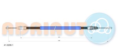 4102061 ADRIAUTO Тросик, cтояночный тормоз