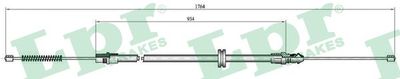 C0708B LPR Тросик, cтояночный тормоз