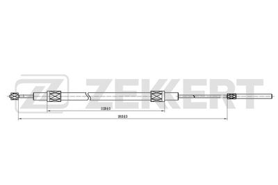BZ1340 ZEKKERT Тросик, cтояночный тормоз