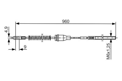 1987477133 BOSCH Тросик, cтояночный тормоз