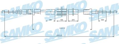 C1687B SAMKO Тросик, cтояночный тормоз