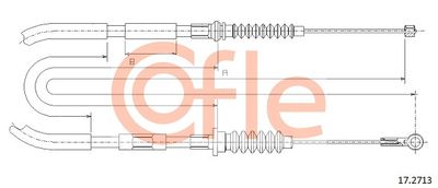 172713 COFLE Тросик, cтояночный тормоз