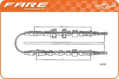 18183 FARE SA Тросик, cтояночный тормоз