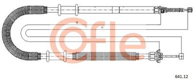 64112 COFLE Тросик, cтояночный тормоз