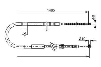 1987477612 BOSCH Тросик, cтояночный тормоз