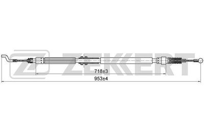 BZ1036 ZEKKERT Тросик, cтояночный тормоз