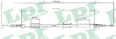 C0208B LPR Тросик, cтояночный тормоз