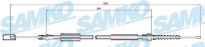 C0695B SAMKO Тросик, cтояночный тормоз