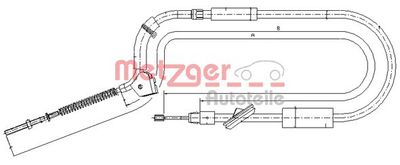 109332 METZGER Тросик, cтояночный тормоз