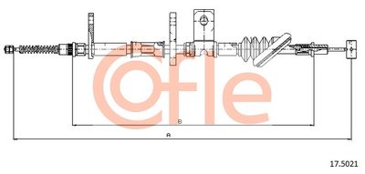 175021 COFLE Тросик, cтояночный тормоз