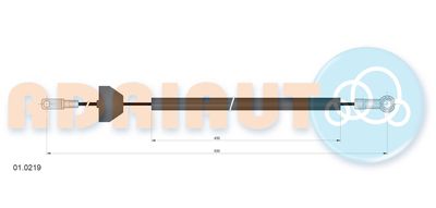 010219 ADRIAUTO Тросик, cтояночный тормоз