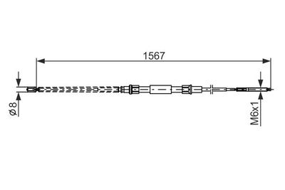 1987482104 BOSCH Тросик, cтояночный тормоз