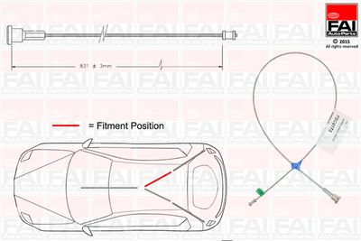 FBC0173 FAI AutoParts Тросик, cтояночный тормоз