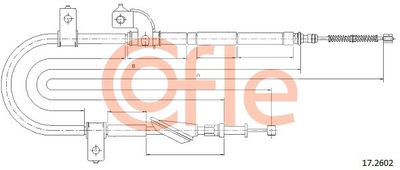 172602 COFLE Тросик, cтояночный тормоз