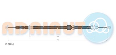 1302231 ADRIAUTO Тросик, cтояночный тормоз