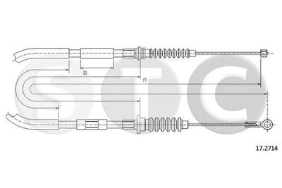 T482016 STC Тросик, cтояночный тормоз